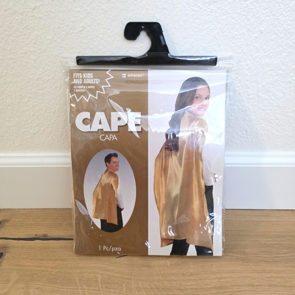 Amscan Shimmering Gold Kids Cape